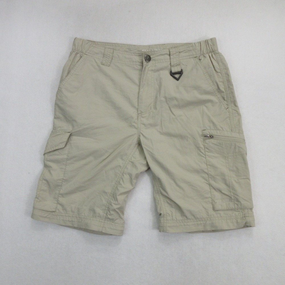 Columbia Men Shorts 30 Beige Cargo PFG Omni-Shade Fishing Hiking Silver Ridge